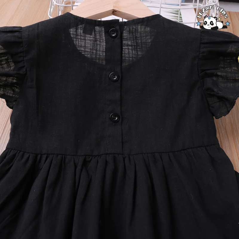 LEZONKIDS - Customized Girls Clothing Toddler Girls Clothing Sets Ruffle Flower Embroidery Short Girls Set